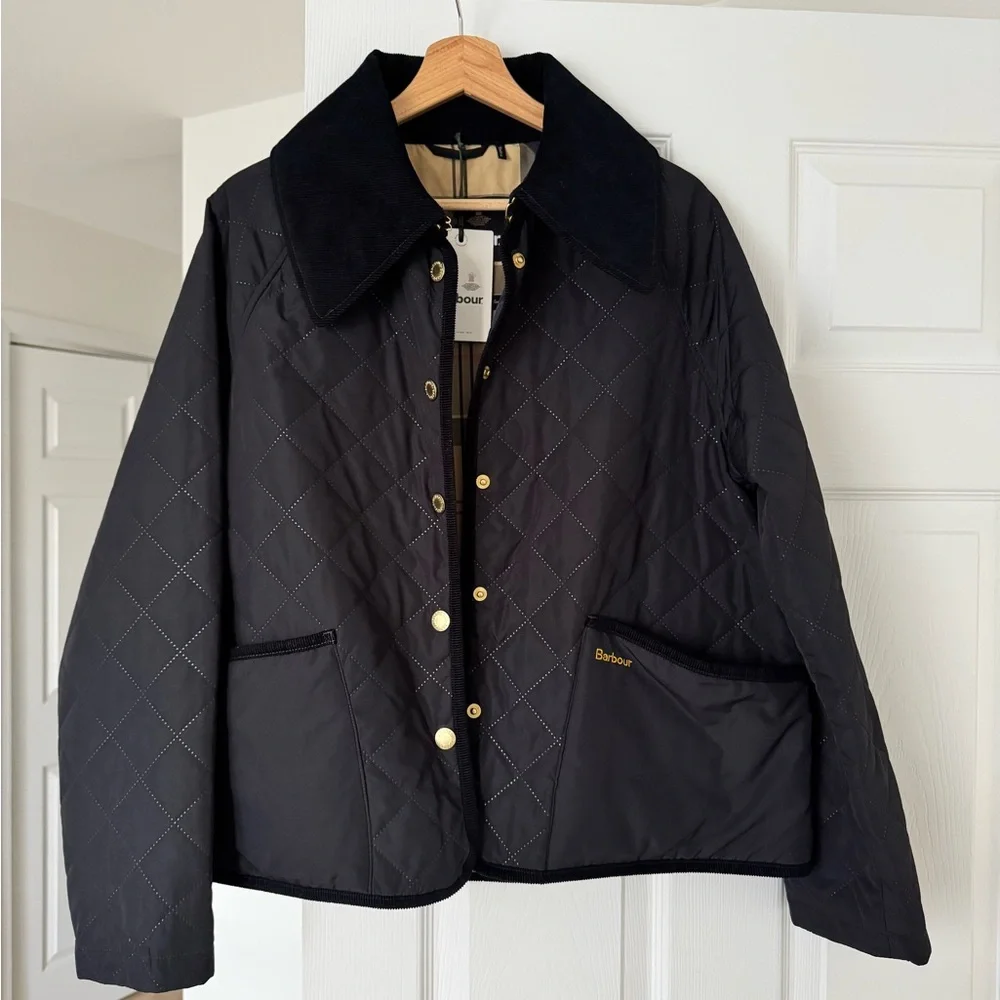 Barbour Black Quilted Utility Jacket - Picture 1 of 3